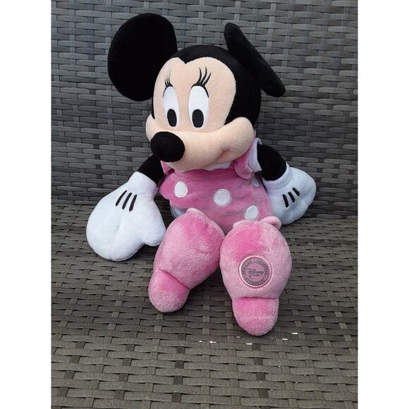 Minnie Mouse 18” Plush Pink Polka Dot Dress Stuffed Animal Doll Toy Disney Store - Picture 1 of 10